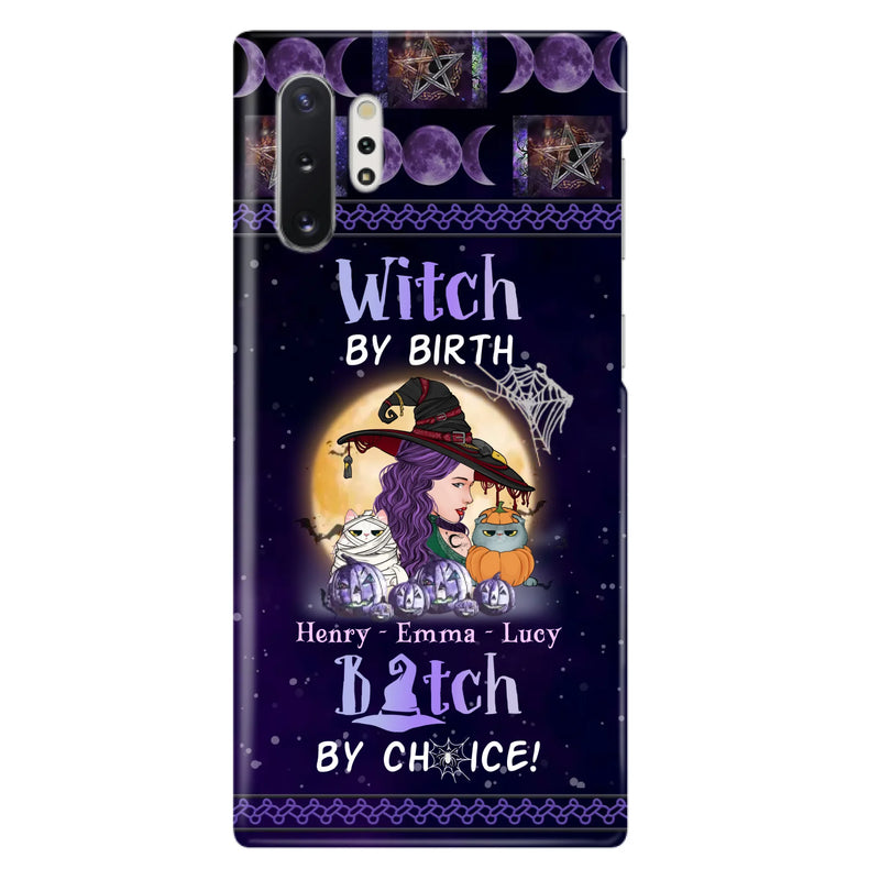 Personalized Witch Mom Phone Case - Gift Idea For Halloween/Witch/Pet Lovers - Witch By Birth Bitch By Choice - Case For iPhone/Samsung