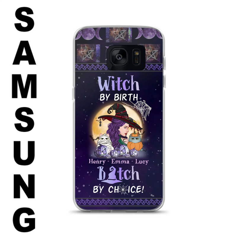 Personalized Witch Mom Phone Case - Gift Idea For Halloween/Witch/Pet Lovers - Witch By Birth Bitch By Choice - Case For iPhone/Samsung