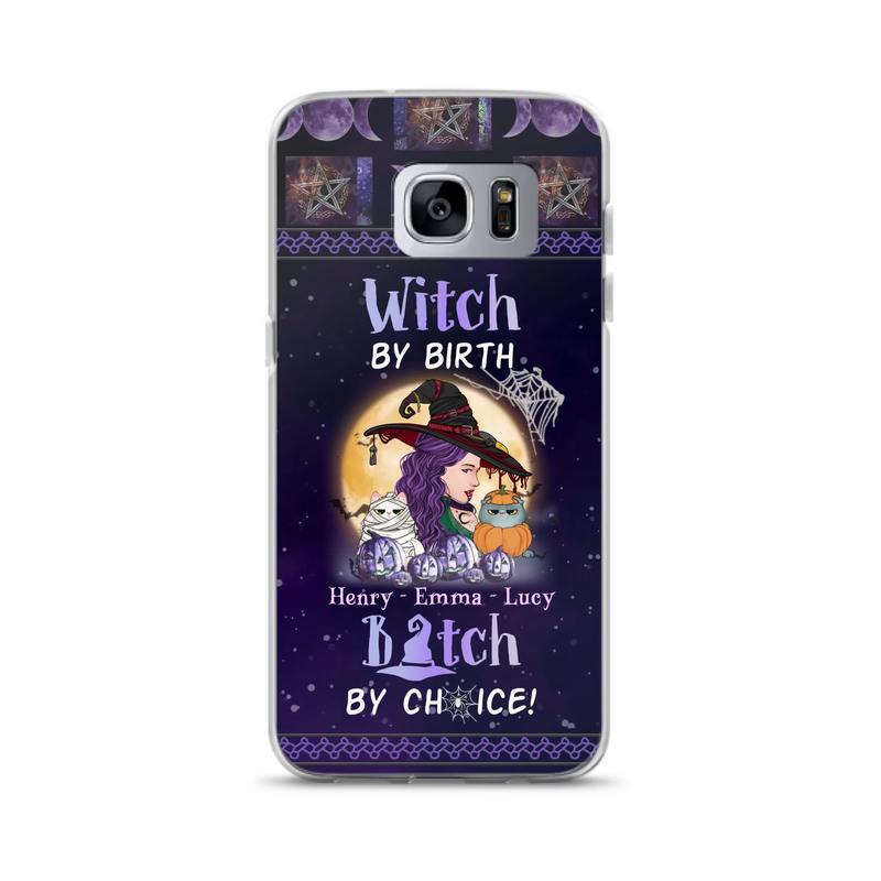 Personalized Witch Mom Phone Case - Gift Idea For Halloween/Witch/Pet Lovers - Witch By Birth Bitch By Choice - Case For iPhone/Samsung