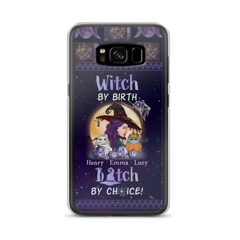 Personalized Witch Mom Phone Case - Gift Idea For Halloween/Witch/Pet Lovers - Witch By Birth Bitch By Choice - Case For iPhone/Samsung