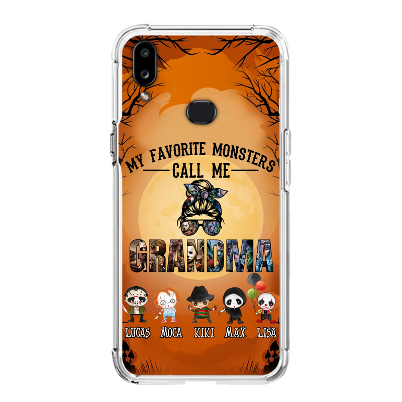 Personalized Halloween Phone Case - Halloween Gift Idea for Halloween - Upto 5 Characters - My Favorite Monsters Call Me Grandma - Case For iPhone/Samsung