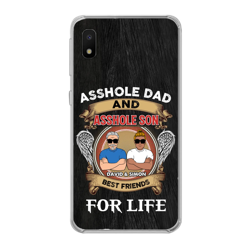 Custom Personalized Dad And Son Phone Case - Funny Gift Idea for Dad from Son - Asshole Dad And Asshole Son Best Friends For Life - Case for iPhone/Samsung