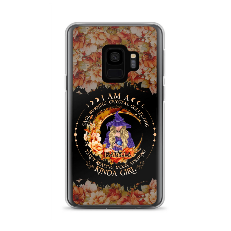 Personalized Witch Phone Case - Gift Idea For Halloween - I Am A Sage Burning, Crystal Collecting, Tarot Reading, Moon Admiring Kinda Girl - Cases For iPhone/Samsung