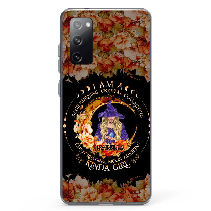 Personalized Witch Phone Case - Gift Idea For Halloween - I Am A Sage Burning, Crystal Collecting, Tarot Reading, Moon Admiring Kinda Girl - Cases For iPhone/Samsung