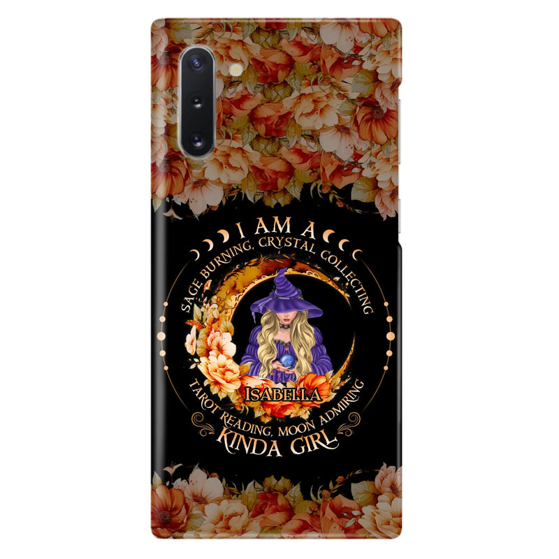 Personalized Witch Phone Case - Gift Idea For Halloween - I Am A Sage Burning, Crystal Collecting, Tarot Reading, Moon Admiring Kinda Girl - Cases For iPhone/Samsung
