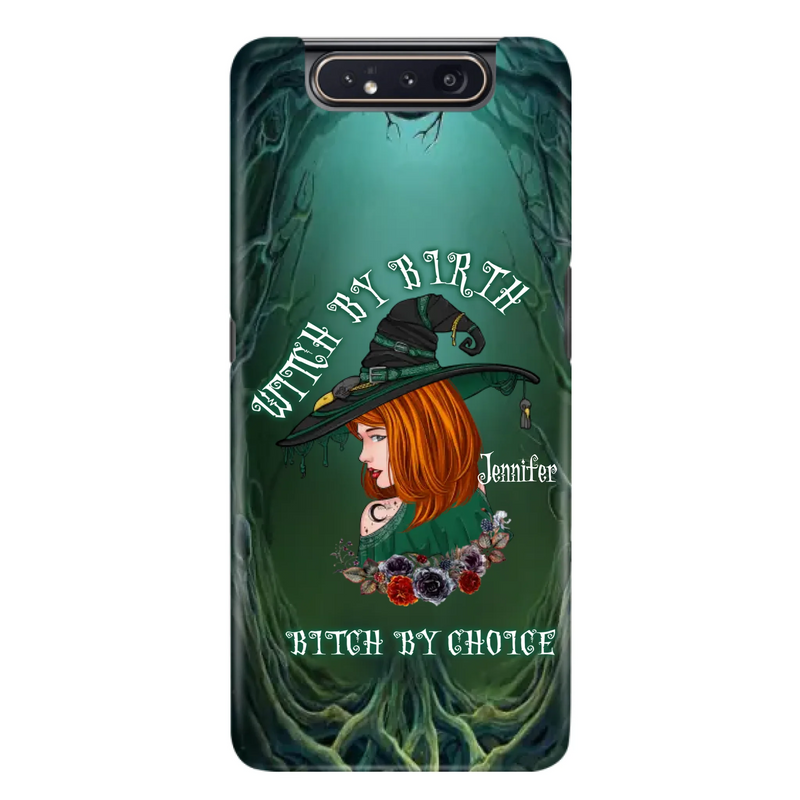 Custom Personalized Witch Phone Case - Gift Idea For Halloween - Witch By Birth Bitch By Choice - Case For iPhone/Samsung