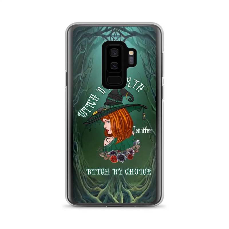 Custom Personalized Witch Phone Case - Gift Idea For Halloween - Witch By Birth Bitch By Choice - Case For iPhone/Samsung
