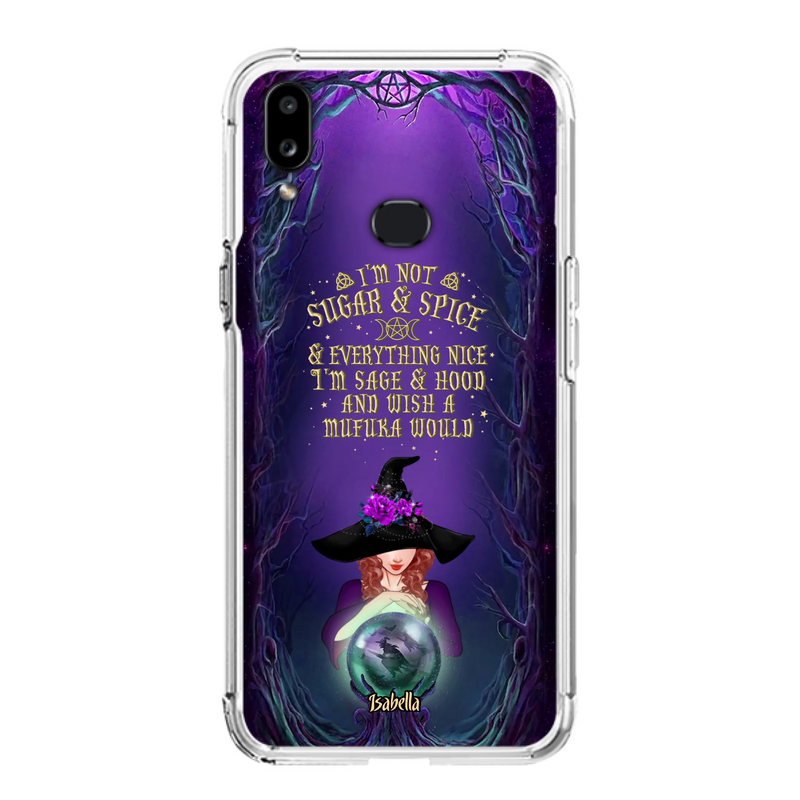 Custom Personalized Witch Phone Case - Gift Idea for Witch Lovers - I'm Not Sugar & Spice & Everything Nice - Case for iPhone/Samsung