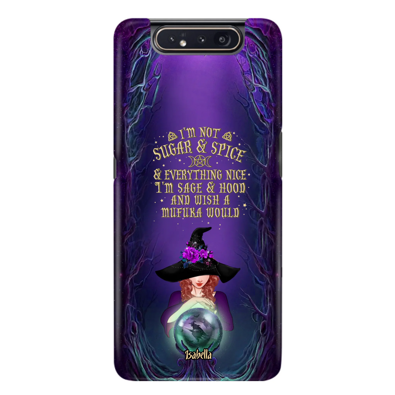Custom Personalized Witch Phone Case - Gift Idea for Witch Lovers - I'm Not Sugar & Spice & Everything Nice - Case for iPhone/Samsung