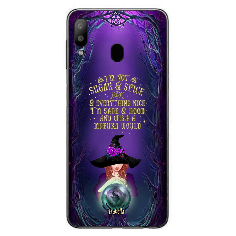 Custom Personalized Witch Phone Case - Gift Idea for Witch Lovers - I'm Not Sugar & Spice & Everything Nice - Case for iPhone/Samsung