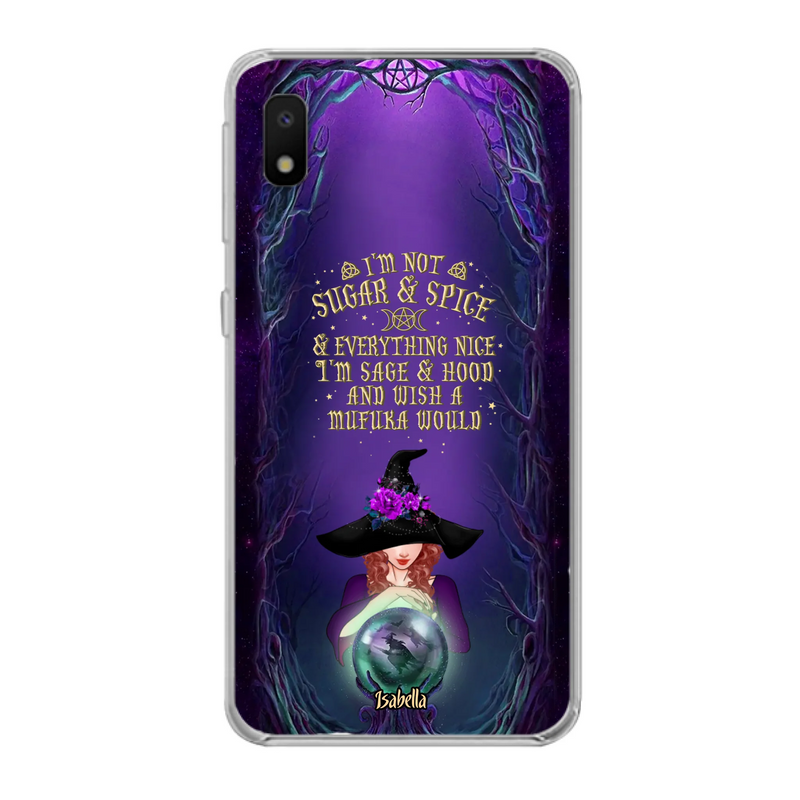 Custom Personalized Witch Phone Case - Gift Idea for Witch Lovers - I'm Not Sugar & Spice & Everything Nice - Case for iPhone/Samsung