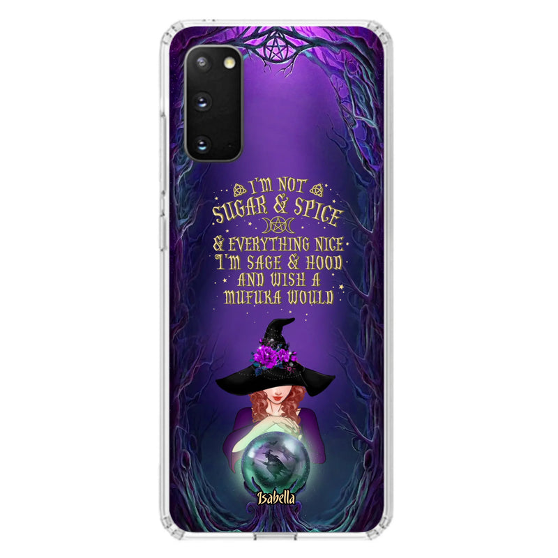 Custom Personalized Witch Phone Case - Gift Idea for Witch Lovers - I'm Not Sugar & Spice & Everything Nice - Case for iPhone/Samsung