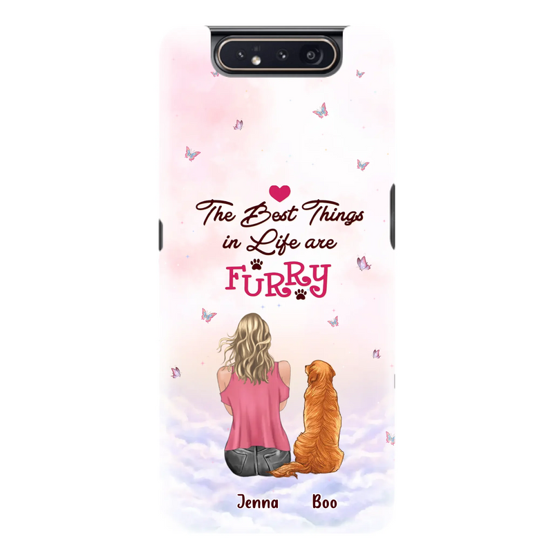Custom Personalized Dog Mom Phone Case - Upto 5 Dogs - Gift Idea For Dog Lovers - The Best Things In Life Are Furry - Case for iPhone/Samsung