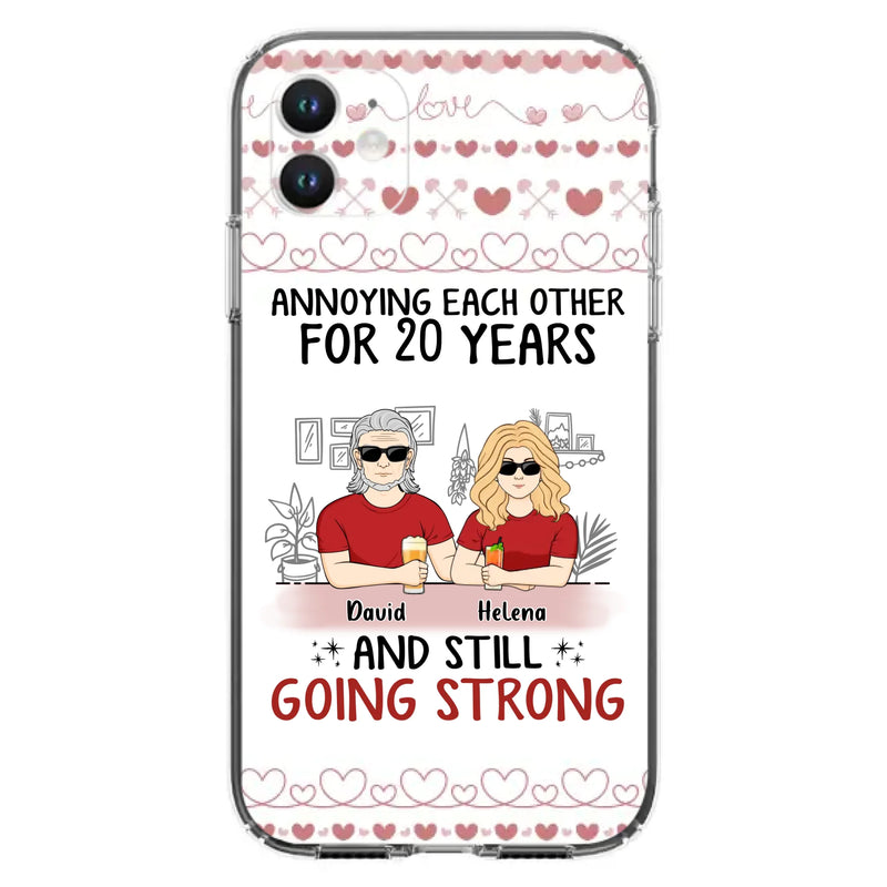 Custom Personalized Couple Phone Case - Best Gift Idea For Couple/Husband/Father's Day - Annoying Each Other For 20 Years And Still Going Strong - Case For iPhone/Samsung