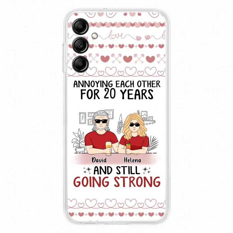 Custom Personalized Couple Phone Case - Best Gift Idea For Couple/Husband/Father's Day - Annoying Each Other For 20 Years And Still Going Strong - Case For iPhone/Samsung