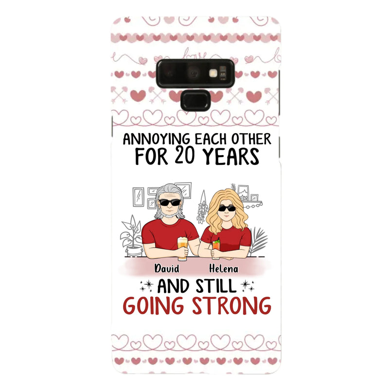 Custom Personalized Couple Phone Case - Best Gift Idea For Couple/Husband/Father's Day - Annoying Each Other For 20 Years And Still Going Strong - Case For iPhone/Samsung