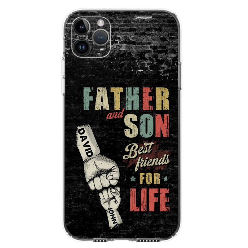 Custom Personalized Father Phone Case - Upto 5 Children - Father's Day Gift Idea from Sons/Daughters - Father And Son/Daughter Best Friends For Life - Case for iPhone/Samsung