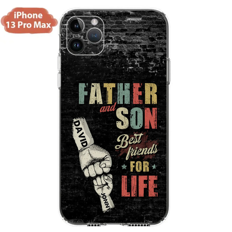 Custom Personalized Father Phone Case - Upto 5 Children - Father's Day Gift Idea from Sons/Daughters - Father And Son/Daughter Best Friends For Life - Case for iPhone/Samsung
