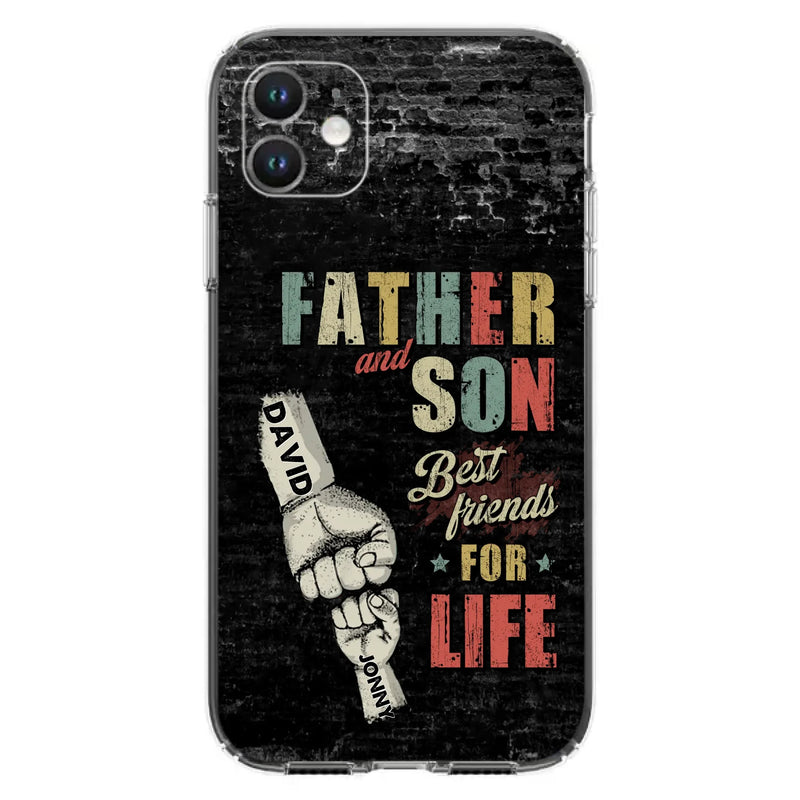 Custom Personalized Father Phone Case - Upto 5 Children - Father's Day Gift Idea from Sons/Daughters - Father And Son/Daughter Best Friends For Life - Case for iPhone/Samsung