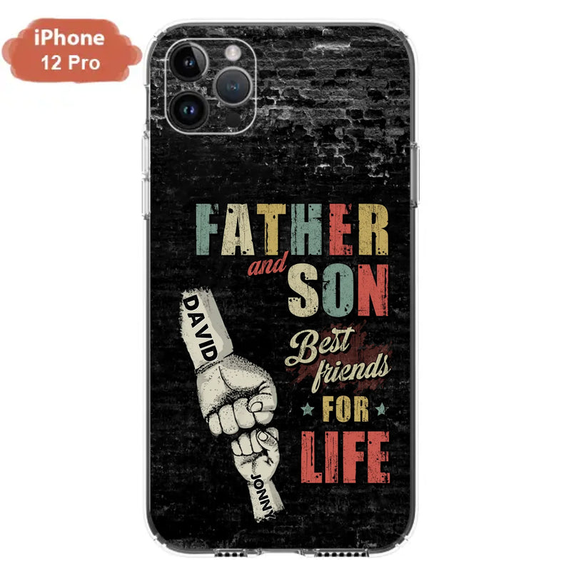 Custom Personalized Father Phone Case - Upto 5 Children - Father's Day Gift Idea from Sons/Daughters - Father And Son/Daughter Best Friends For Life - Case for iPhone/Samsung
