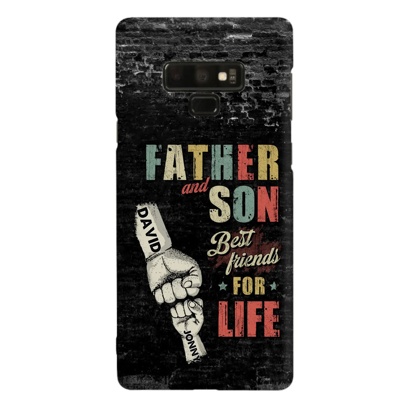 Custom Personalized Father Phone Case - Upto 5 Children - Father's Day Gift Idea from Sons/Daughters - Father And Son/Daughter Best Friends For Life - Case for iPhone/Samsung