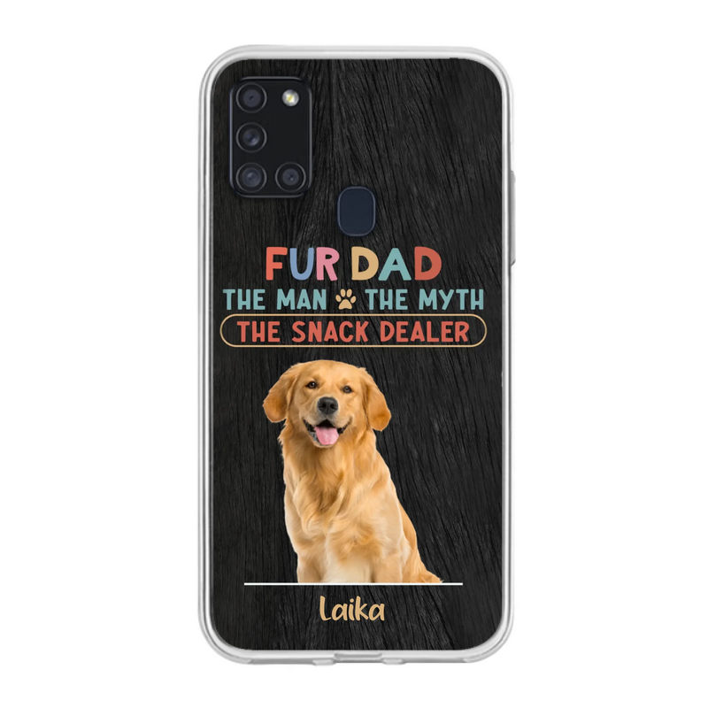 Custom Personalized Fur Dad Phone Case - Upload Photo - Upto 6 Pets - Father's Day Gift For Pet Lovers - Fur Dad The Man The Myth The Snack Dealer - Case for iPhone/Samsung