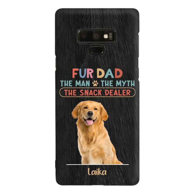 Custom Personalized Fur Dad Phone Case - Upload Photo - Upto 6 Pets - Father's Day Gift For Pet Lovers - Fur Dad The Man The Myth The Snack Dealer - Case for iPhone/Samsung