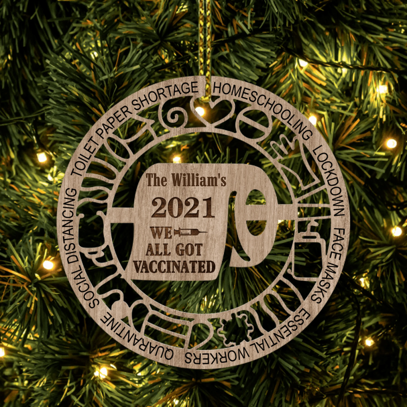 Custom Personalized 2026 Ornament - Best Gift For Family - We All Got Vaccinated