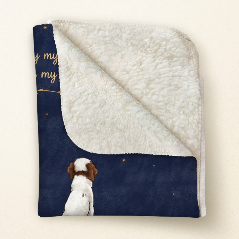 Personalized Memorial Pet Quilt/Fleece Throw Blanket - Memorial Gift Idea For Pet Lover - No Longer By My Side But Forever In My Heart