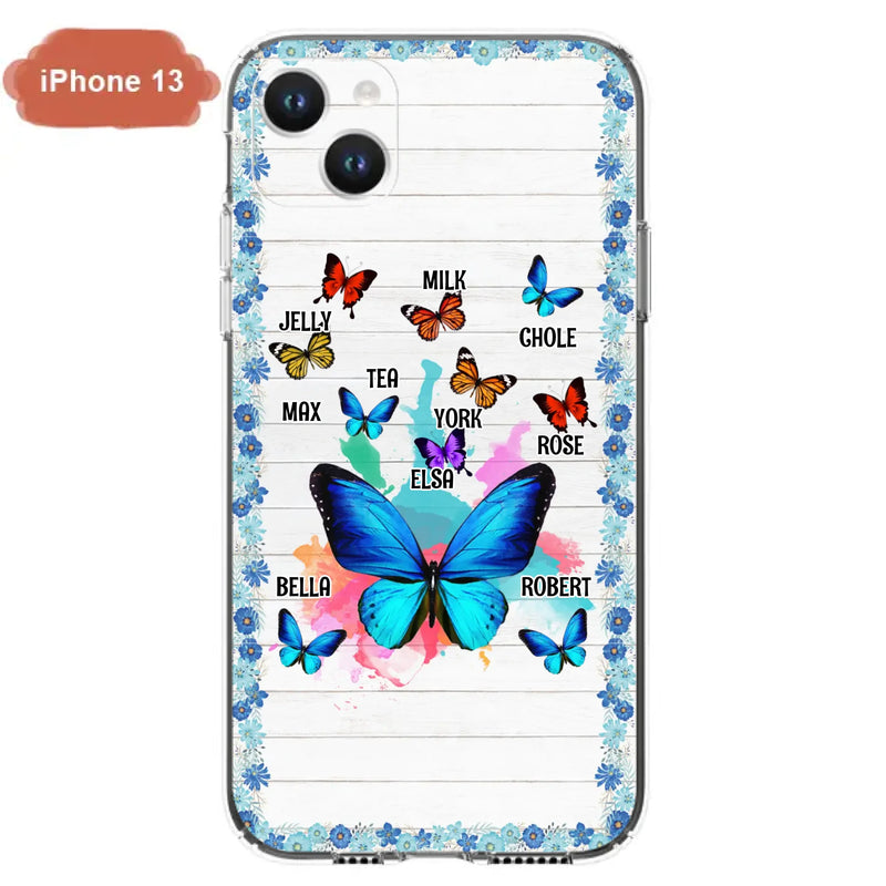 Custom Personalized Butterfly Grandma iPhone/ Samsung Phone Case - Up to 10 Kid's Name - Mother's Day Gift Idea For Grandma