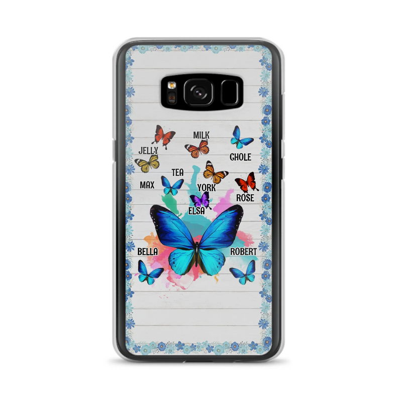 Custom Personalized Butterfly Grandma iPhone/ Samsung Phone Case - Up to 10 Kid's Name - Mother's Day Gift Idea For Grandma