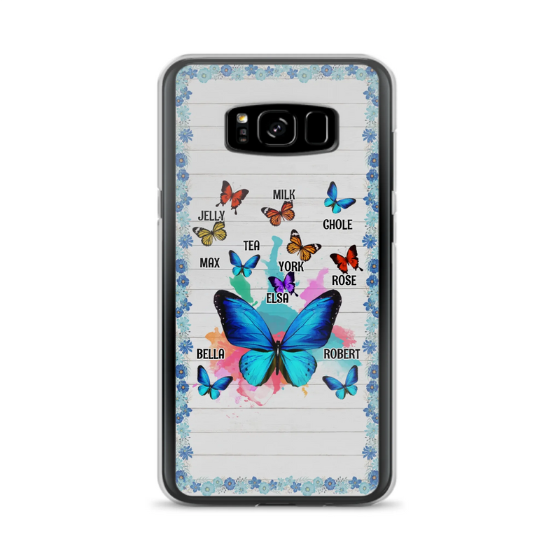 Custom Personalized Butterfly Grandma iPhone/ Samsung Phone Case - Up to 10 Kid's Name - Mother's Day Gift Idea For Grandma