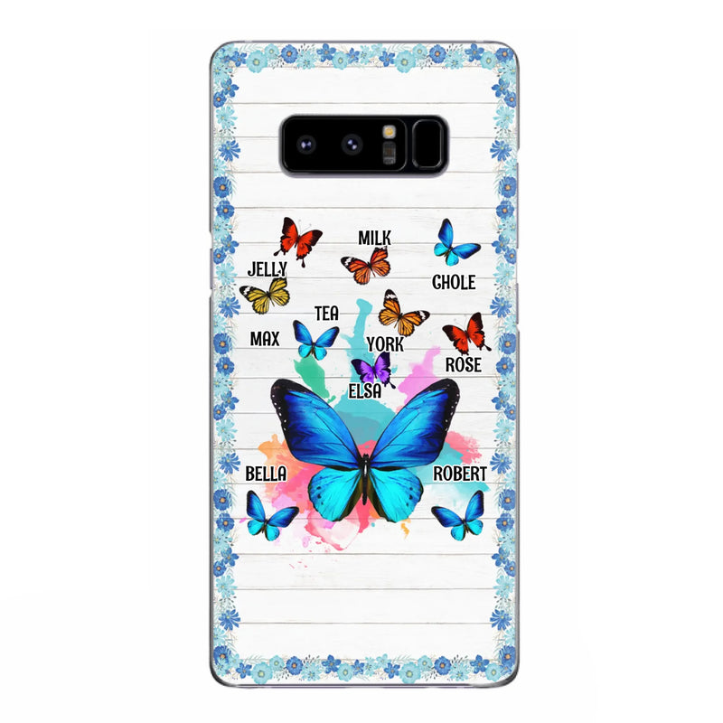 Custom Personalized Butterfly Grandma iPhone/ Samsung Phone Case - Up to 10 Kid's Name - Mother's Day Gift Idea For Grandma