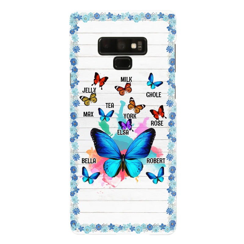 Custom Personalized Butterfly Grandma iPhone/ Samsung Phone Case - Up to 10 Kid's Name - Mother's Day Gift Idea For Grandma