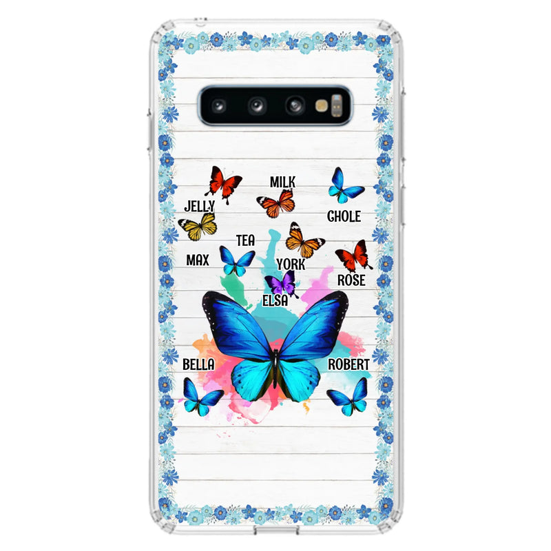 Custom Personalized Butterfly Grandma iPhone/ Samsung Phone Case - Up to 10 Kid's Name - Mother's Day Gift Idea For Grandma