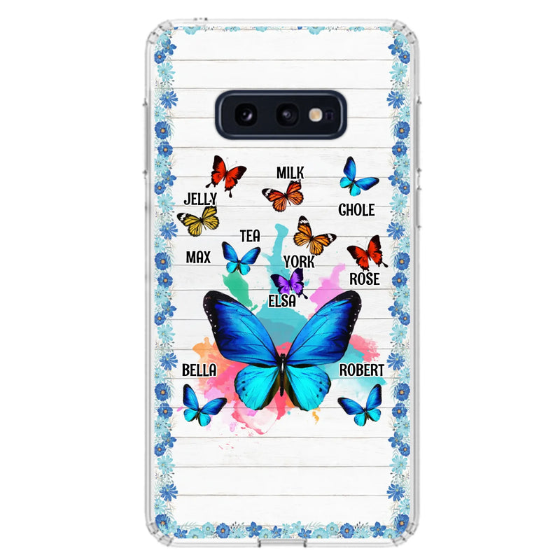 Custom Personalized Butterfly Grandma iPhone/ Samsung Phone Case - Up to 10 Kid's Name - Mother's Day Gift Idea For Grandma