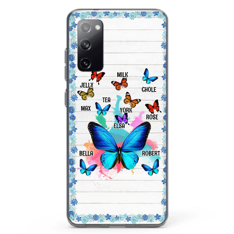 Custom Personalized Butterfly Grandma iPhone/ Samsung Phone Case - Up to 10 Kid's Name - Mother's Day Gift Idea For Grandma