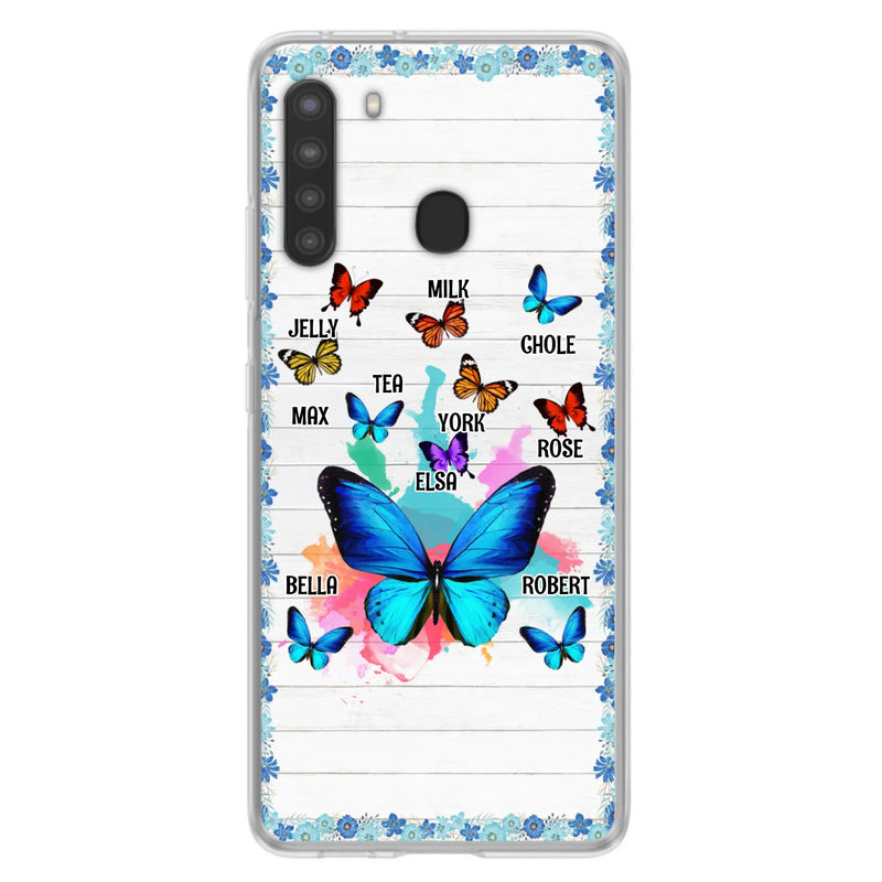 Custom Personalized Butterfly Grandma iPhone/ Samsung Phone Case - Up to 10 Kid's Name - Mother's Day Gift Idea For Grandma