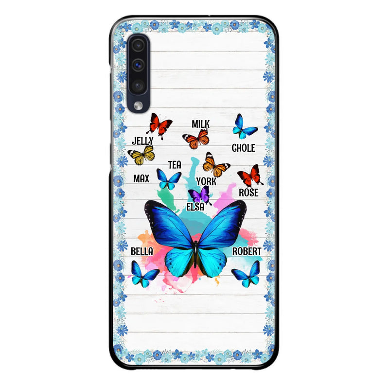 Custom Personalized Butterfly Grandma iPhone/ Samsung Phone Case - Up to 10 Kid's Name - Mother's Day Gift Idea For Grandma