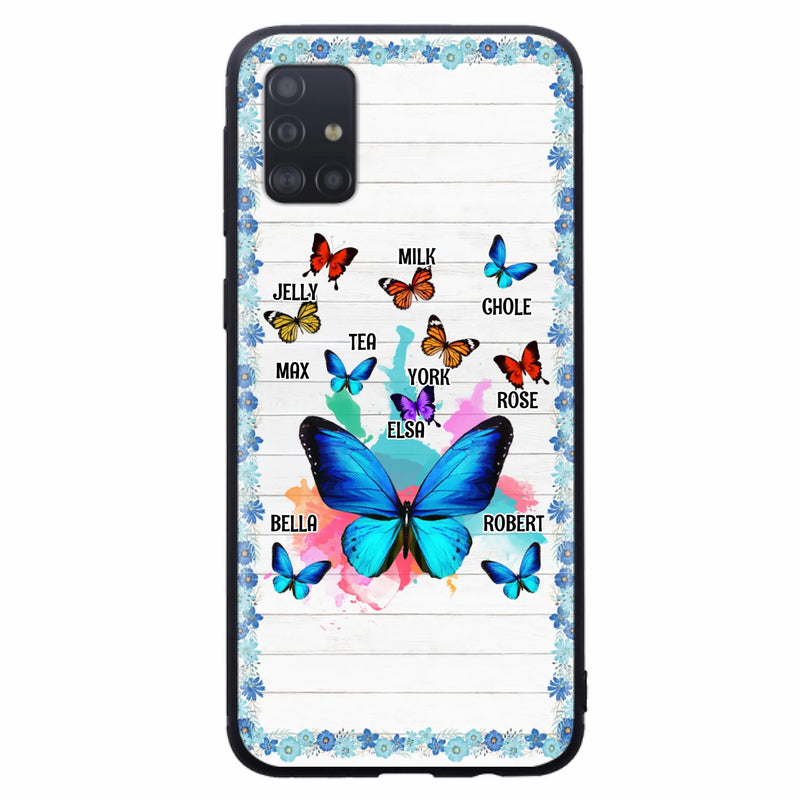 Custom Personalized Butterfly Grandma iPhone/ Samsung Phone Case - Up to 10 Kid's Name - Mother's Day Gift Idea For Grandma