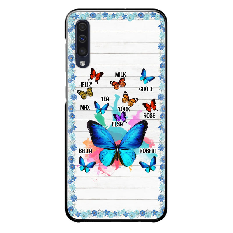 Custom Personalized Butterfly Grandma iPhone/ Samsung Phone Case - Up to 10 Kid's Name - Mother's Day Gift Idea For Grandma