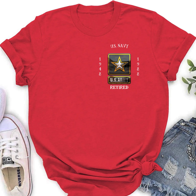 Personalized Retired Veteran Shirt/Hoodie - Father's Day Gift Idea for Veteran