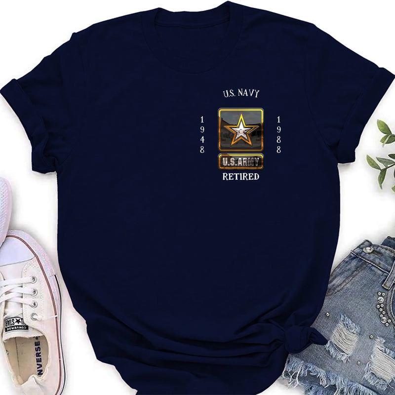 Personalized Retired Veteran Shirt/Hoodie - Father's Day Gift Idea for Veteran