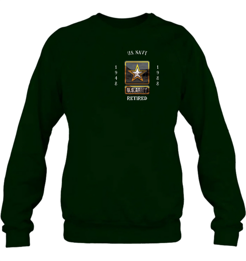 Personalized Retired Veteran Shirt/Hoodie - Father's Day Gift Idea for Veteran