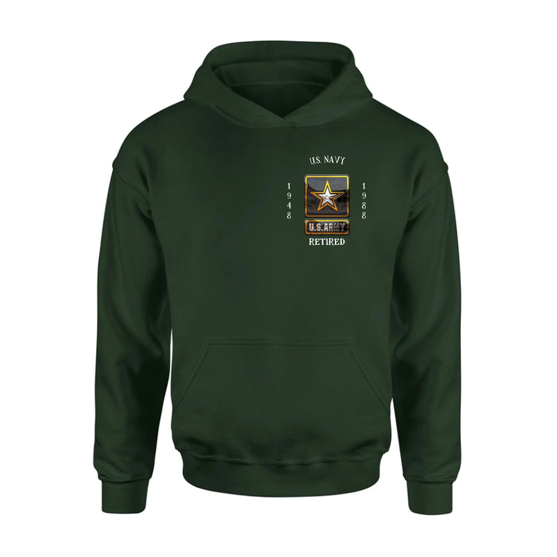 Personalized Retired Veteran Shirt/Hoodie - Father's Day Gift Idea for Veteran