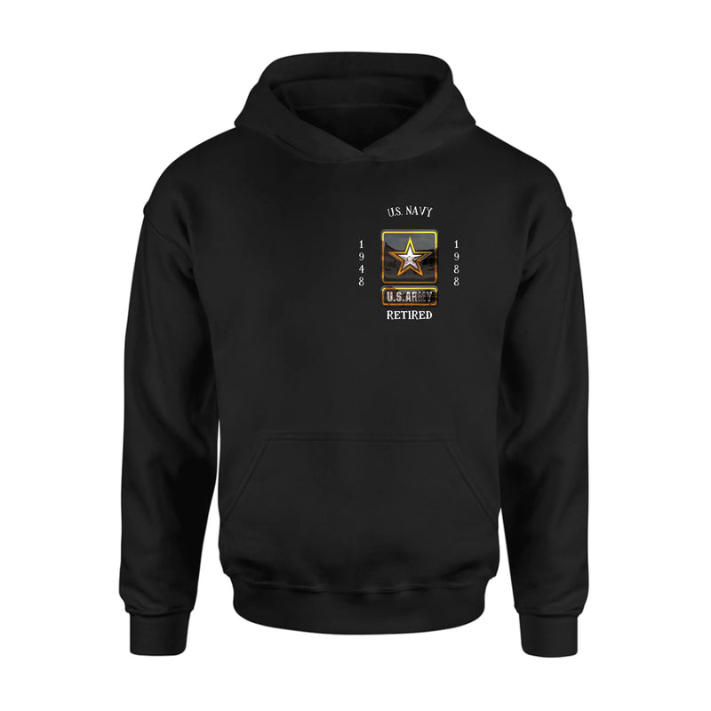 Personalized Retired Veteran Shirt/Hoodie - Father's Day Gift Idea for Veteran