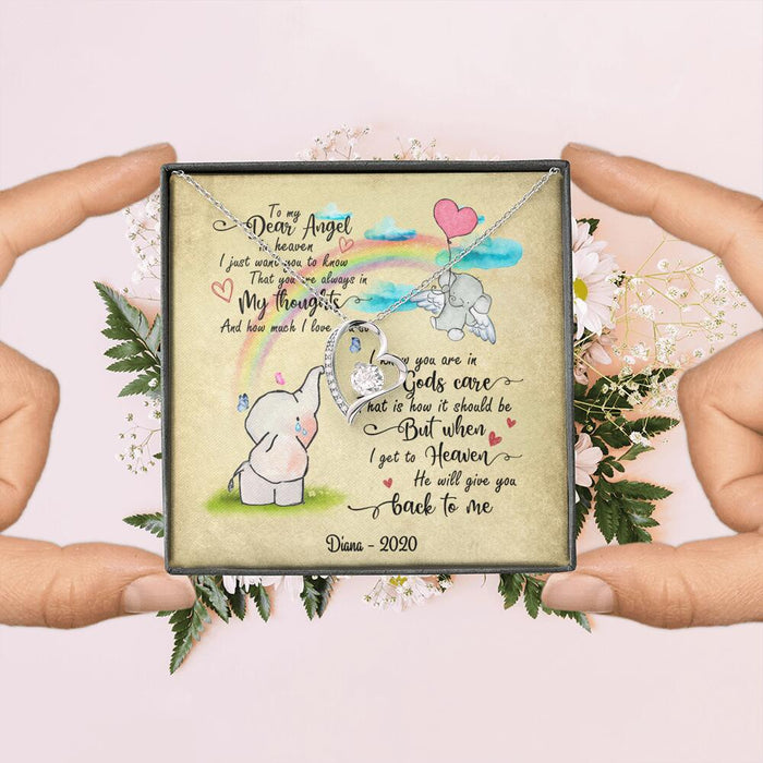 Baby Lost/ Uncarriage/Infant Loss/Stillbirth Jewelry,Message Card - Best Gift For Mother's Day - To My Dear Angel In Heaven - AZBHYU