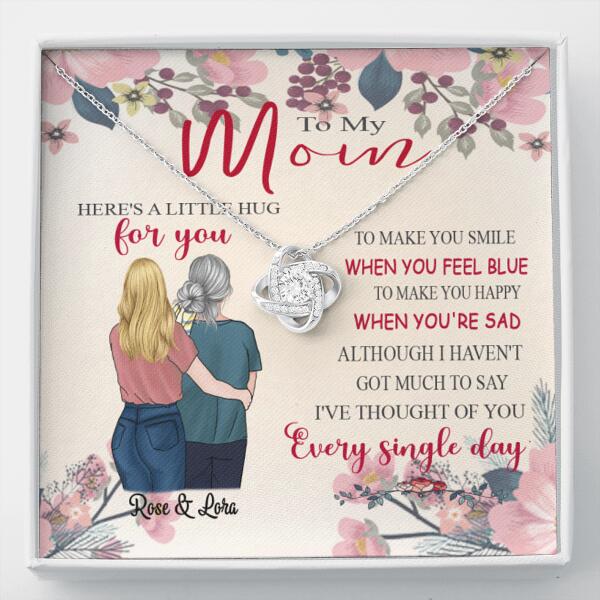 Personalized Message Card Alluring Beauty Love Knot Necklace Jewelry - Best Gift For Mother's Day