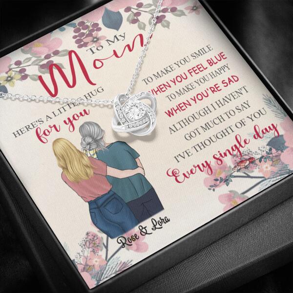 Custom Personalized Message Card Alluring Beauty Love Knot Necklace Jewelry - Best Gift For Mother's Day