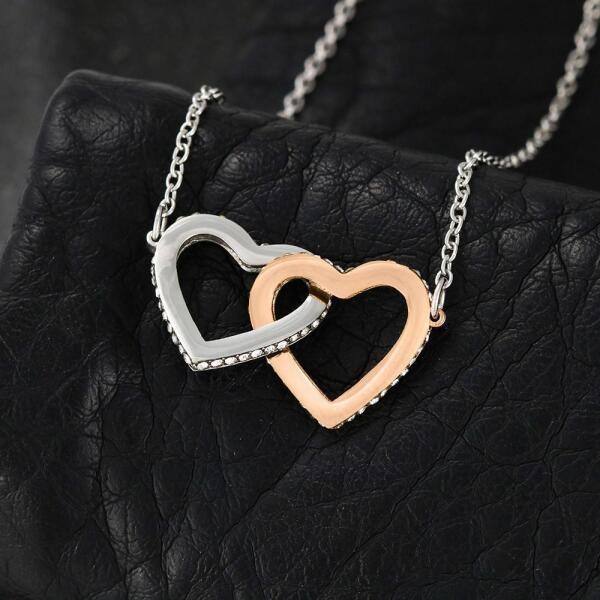 Custom Personalized Interlocking Heart Necklace Jewelry - Best Gift For Mother's Day - To The Best Mother-in-law - IWJMRF